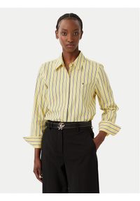 TOMMY HILFIGER - Tommy Hilfiger Koszula Summer WW0WW51155 Żółty Regular Fit. Kolor: żółty. Materiał: bawełna #1