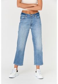 7 FOR ALL MANKIND Błękitne jeansy damskie THE MODERN STRAIGHT TRILIG, Rozmiar 30. Kolor: niebieski