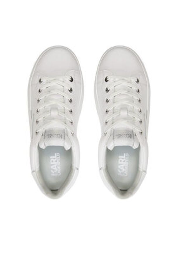 Karl Lagerfeld - KARL LAGERFELD Sneakersy KL62511A Biały. Kolor: biały. Materiał: skóra