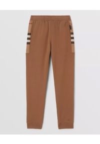 Burberry - BURBERRY - Beżowe spodnie dresowe. Kolor: beżowy. Materiał: dresówka #5
