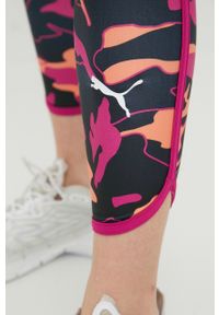 Puma legginsy treningowe Modern Sport damskie wzorzyste. Materiał: skóra, materiał. Styl: sportowy