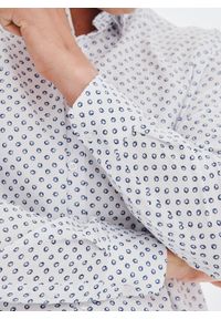 Pako Lorente - PAKO LORENTE - Biała bawełniana koszula mikrowzór. Kolor: biały. Materiał: bawełna. Długość rękawa: długi rękaw. Długość: długie #2