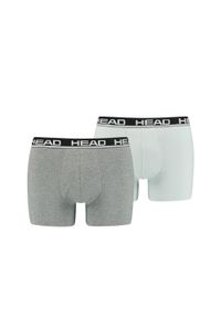 Bokserki męskie Head Basic Boxer 2 Pack. Kolor: szary. Sport: fitness