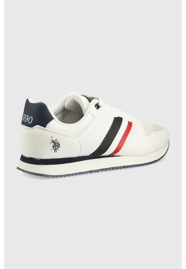 U.S. Polo Assn. sneakersy kolor biały. Nosek buta: okrągły. Zapięcie: sznurówki. Kolor: biały. Materiał: guma