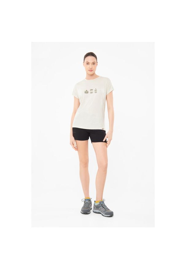 Viking - T-shirt damski VIKING Likelo Bamboo. Kolor: beżowy