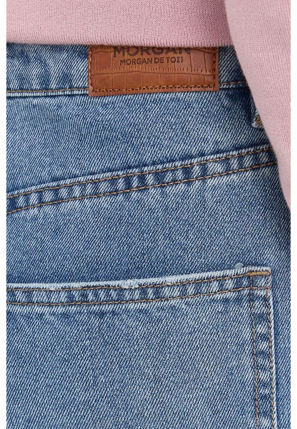 Morgan jeansy damskie medium waist. Stan: podwyższony. Kolor: niebieski