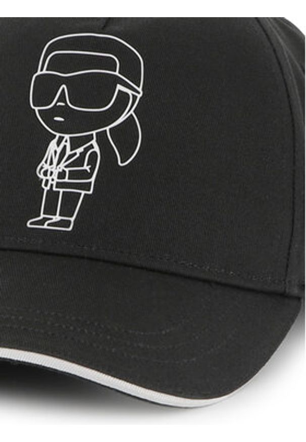 Karl Lagerfeld - KARL LAGERFELD Czapka z daszkiem Z30396 Czarny. Kolor: czarny. Materiał: bawełna, materiał