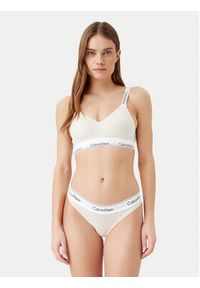 Calvin Klein Underwear Biustonosz bezfiszbinowy 000QF7059E Beżowy. Kolor: beżowy. Materiał: bawełna