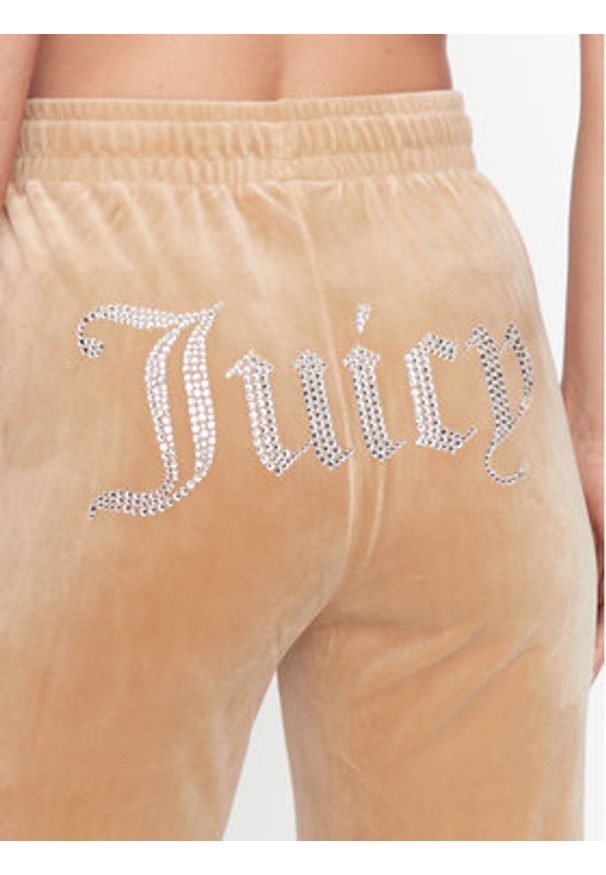 Juicy Couture Spodnie dresowe Tina JCAPW045 Beżowy Regular Fit. Kolor: beżowy. Materiał: syntetyk