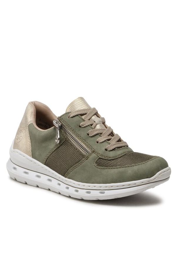 Rieker Sneakersy L2230-52 Khaki. Kolor: brązowy. Materiał: materiał