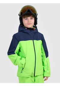 4f - 4F Kurtka narciarska membrana 5000 chłopięca - zielona 164 (13-14 lat). Kolor: zielony. Materiał: poliester. Sezon: lato #1