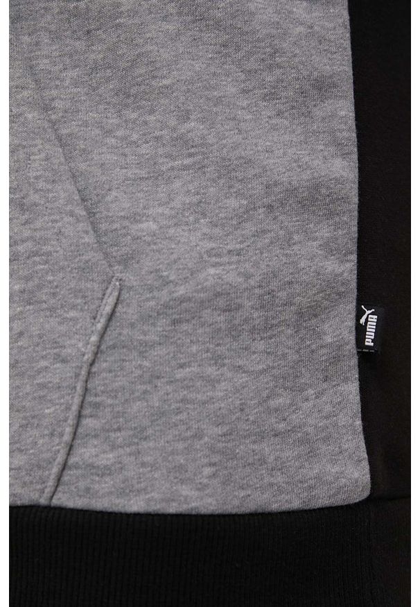 Puma bluza 848772 męska kolor czarny z kapturem z nadrukiem. Typ kołnierza: kaptur. Kolor: czarny. Materiał: materiał. Wzór: nadruk