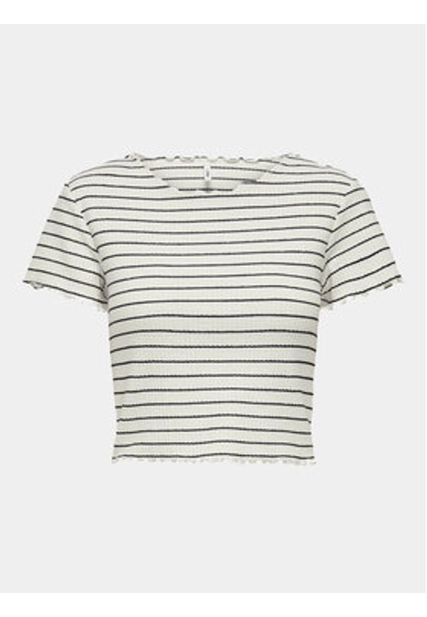 only - ONLY T-Shirt Anits 15253651 Écru Regular Fit. Materiał: syntetyk