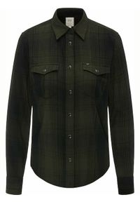 Lee - LEE REGULAR WESTERN SHIRT DAMSKA KOSZULA MATERIAŁOWA SERPICO GREEN L45SGBOJ. Materiał: materiał #7