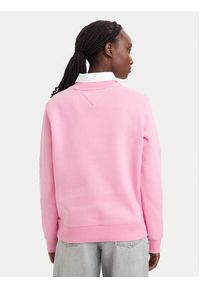 Tommy Jeans Bluza Flag DW0DW19959 Różowy jasny Regular Fit. Kolor: różowy. Materiał: bawełna #5