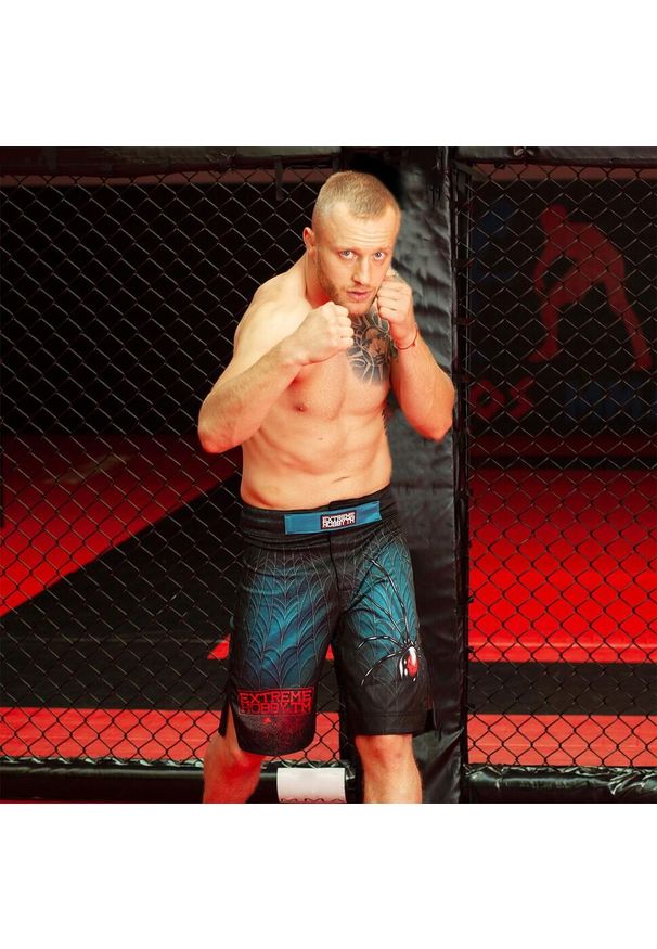 Spodenki do Grapplingu MMA BJJ K1 męskie EXTREME HOBBY WIDOW. Kolor: czarny. Materiał: poliester