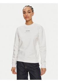 Calvin Klein Bluza Multi Logo K20K207216 Biały Regular Fit. Kolor: biały. Materiał: bawełna #1