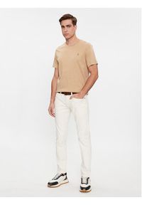 Polo Ralph Lauren T-Shirt 710740727072 Beżowy Slim Fit. Typ kołnierza: polo. Kolor: beżowy. Materiał: bawełna #3