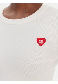 Hugo - HUGO Sweter Sarpha 50554317 Beżowy Slim Fit. Kolor: beżowy. Materiał: wiskoza #4