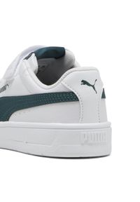 Puma - Dziecięce sneakersy Court Classic Clean PUMA White Green Terrain. Kolor: zielony, biały, wielokolorowy. Sport: turystyka piesza