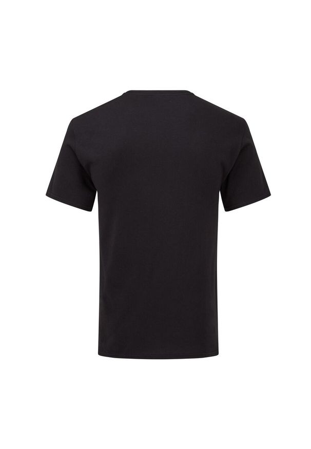 FRUIT OF THE LOOM - Koszulka Unisex Dla Dorosłych Z Dekoltem W Serek. Typ kołnierza: dekolt w serek. Kolor: czarny