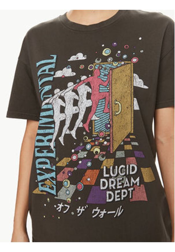 Vans T-Shirt Vivid Dreams Oversized VN000H08 Czarny Regular Fit. Kolor: czarny. Materiał: bawełna