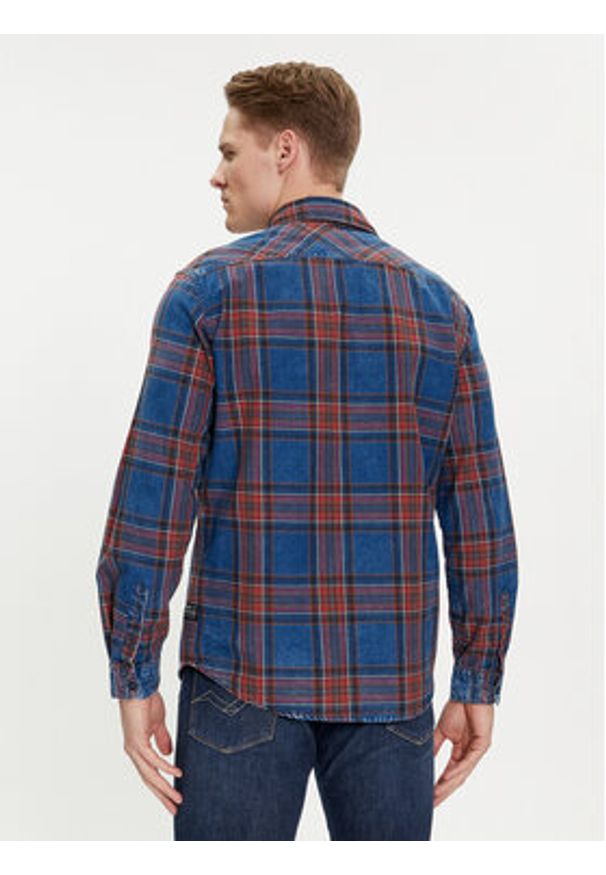 Replay Koszula M4095A.000.52612 Niebieski Regular Fit. Kolor: niebieski. Materiał: bawełna