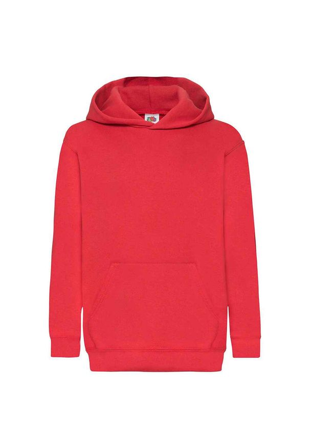 FRUIT OF THE LOOM - Bluza Z Kapturem Dla Dzieci. Typ kołnierza: kaptur. Kolor: czerwony. Sport: joga i pilates
