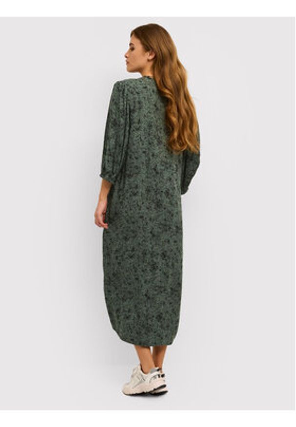 Kaffe Sukienka codzienna Connor 10506640 Zielony Relaxed Fit. Okazja: na co dzień. Kolor: zielony. Materiał: wiskoza. Typ sukienki: proste. Styl: casual