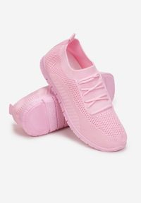 Renee - Różowe Buty Sportowe Phalithoe. Zapięcie: bez zapięcia. Kolor: różowy. Materiał: materiał. Szerokość cholewki: normalna. Wzór: aplikacja #3