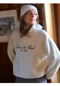 Reserved - Bluza ze sztucznego baranka - złamana biel #1