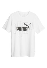 Koszulka fitness męska Puma Graphics No. 1 Logo Tee. Kolor: biały. Sport: fitness