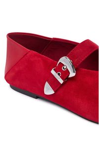Tommy Jeans Baleriny Tjw Ballerina Suede EN0EN03067 Czerwony. Kolor: czerwony. Materiał: zamsz, skóra #3