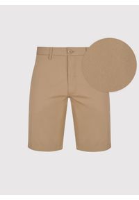 Pako Lorente - PAKO LORENTE - Bawełniane beżowe szorty męskie. Okazja: na co dzień. Kolor: niebieski, beżowy, zielony. Materiał: bawełna. Wzór: gładki. Sezon: lato. Styl: casual #9