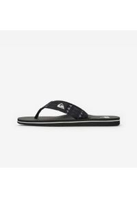 Japonki męskie Quiksilver Molokai Layback. Okazja: na plażę. Kolor: czarny. Materiał: syntetyk, kauczuk. Styl: sportowy