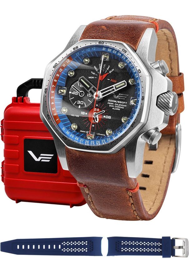 Zegarek Vostok Europe Zegarek męski Vostok Europe YM86-640A696 brązowy. Kolor: brązowy