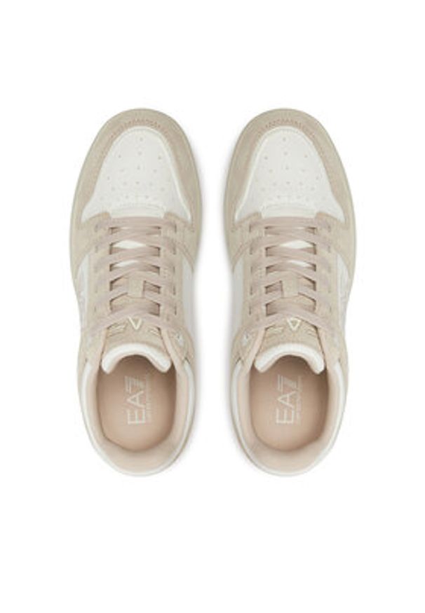 EA7 Emporio Armani Sneakersy X8X195 XK409 S969 Beżowy. Kolor: beżowy. Materiał: zamsz, skóra