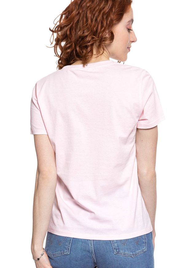 Wrangler - WRANGLER T SHIRT DAMSKI LOGO TEE CRADLE PINK W7P3EVXBJ 112132040