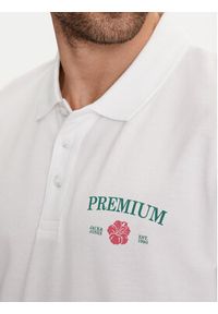 Jack & Jones Polo Jprblaalfie 12259678 Biały Regular Fit. Typ kołnierza: polo. Kolor: biały. Materiał: bawełna