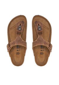 Birkenstock Japonki Gizeh Bs 0943813 Brązowy. Kolor: brązowy. Materiał: skóra, nubuk
