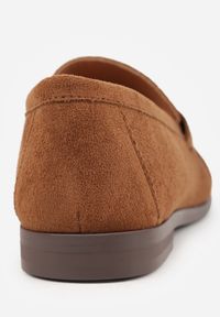 Born2be - Jasnobrązowe Marszczone Mokasyny VICES z Wkładką ze Skóry Naturalnej Nerihaneh. Okazja: na co dzień. Kolor: brązowy. Materiał: skóra. Obcas: na płaskiej podeszwie. Styl: casual, klasyczny, elegancki #4