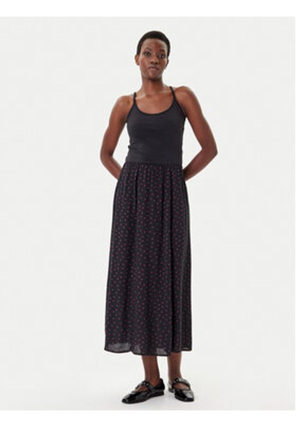 only - ONLY Spódnica maxi Nova 15357477 Czarny Regular Fit. Kolor: czarny. Materiał: wiskoza