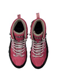 Buty trekkingowe damskie CMP Rigel Mid WP. Wysokość cholewki: za kostkę. Zapięcie: sznurówki. Kolor: różowy. Materiał: zamsz, materiał, skóra, syntetyk. Szerokość cholewki: normalna