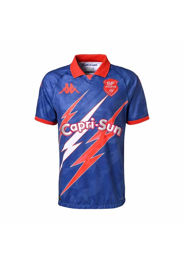 Kappa - Koszulka Wyjazdowa Stade Français 2024/25. Kolor: czerwony, niebieski, wielokolorowy. Sport: piłka nożna
