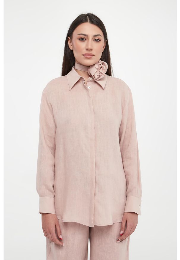 Marella - Koszula damska lniana Editore MARELLA SPORT. Materiał: len. Styl: sportowy