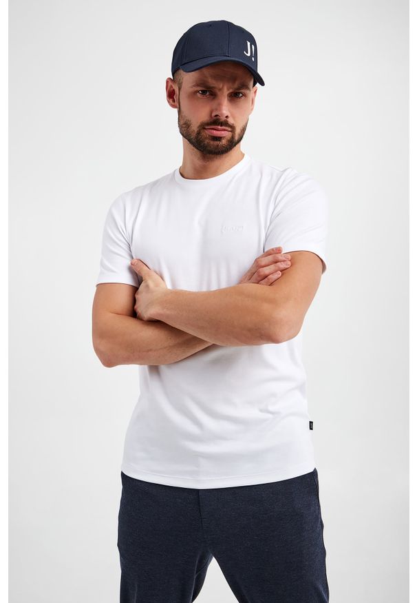 T-shirt Corrado JOOP!. Materiał: bawełna. Długość rękawa: krótki rękaw. Długość: krótkie. Wzór: haft