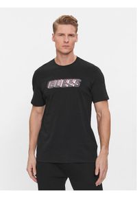 Guess T-Shirt Nikolas Z4RI10 I3Z14 Czarny Regular Fit. Kolor: czarny. Materiał: bawełna