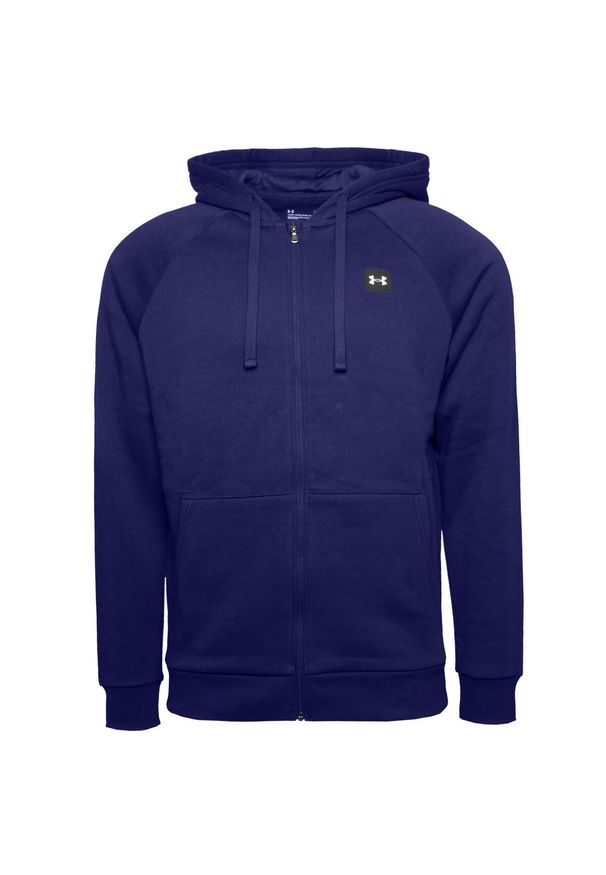 Bluza z kapturem Under Armour UA Rival Fleece FZ Hoodie, Mężczyźni. Typ kołnierza: kaptur. Kolor: niebieski. Materiał: materiał, bawełna