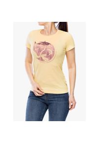 Fjällräven - Koszulka lifestylowa damska Fjallraven Arctic Fox Print T-shirt. Kolor: żółty. Wzór: nadruk