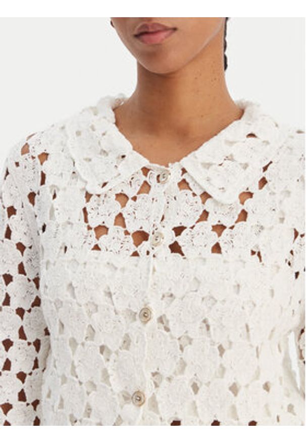 Fracomina Kardigan FR26ST8018K488R6 Écru Regular Fit. Materiał: bawełna